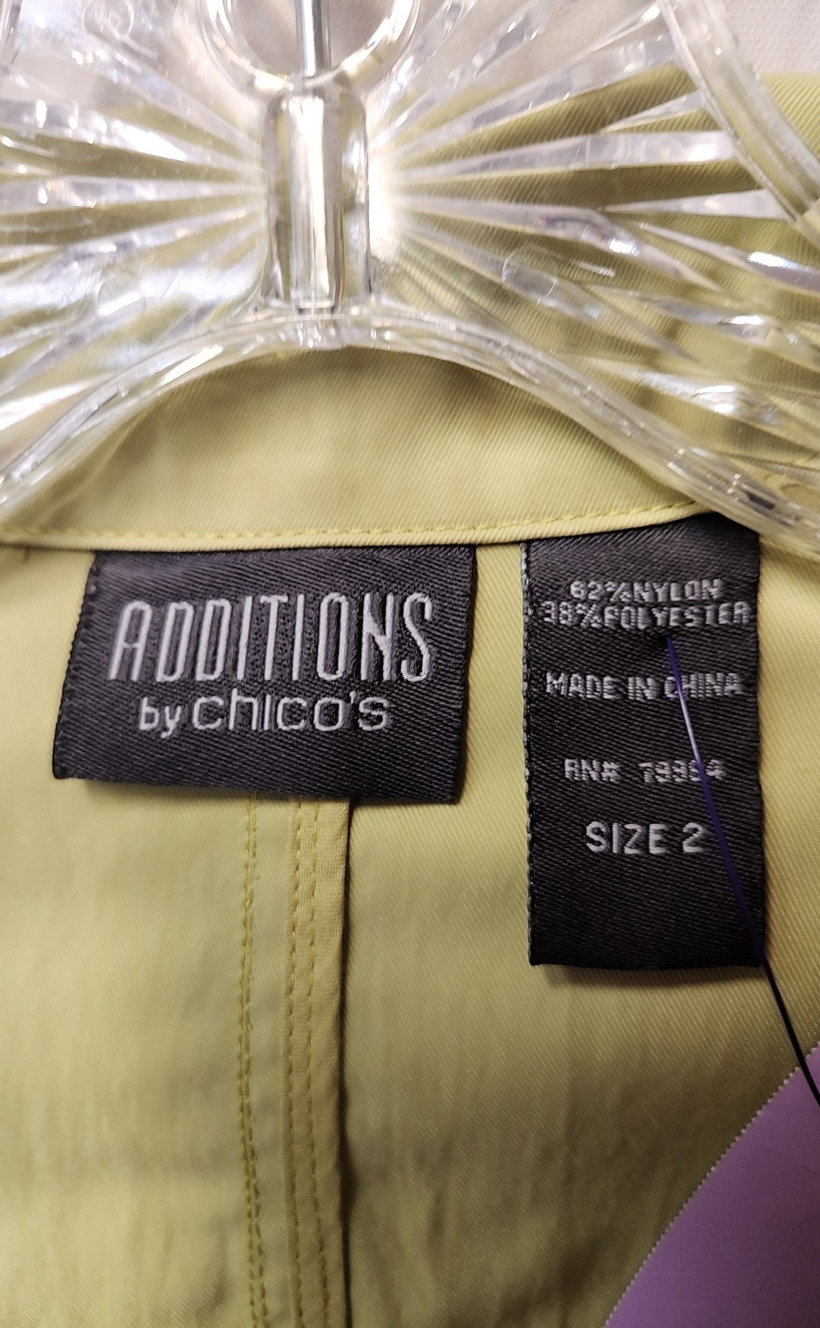 Additions by Chico's Women's Size 2 = US L Green Jacket