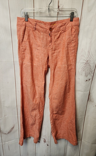Pilcro Women's Size 4 Orange Linen Blend Pants