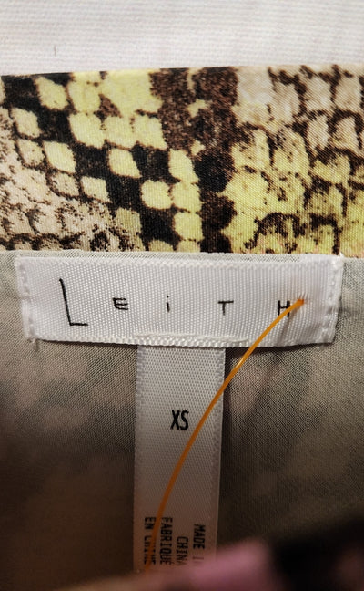 Leith Women's Size XS Beige Animal Print Skirt