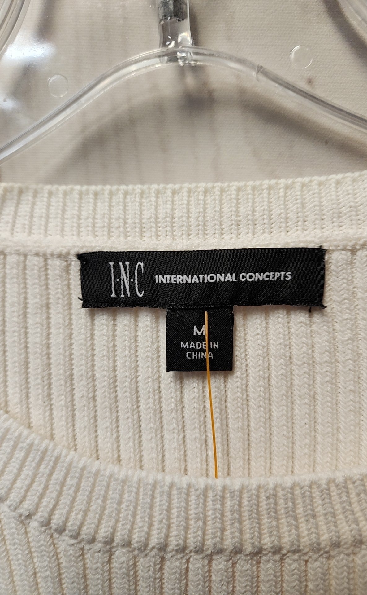 INC Women's Size M White Sweater