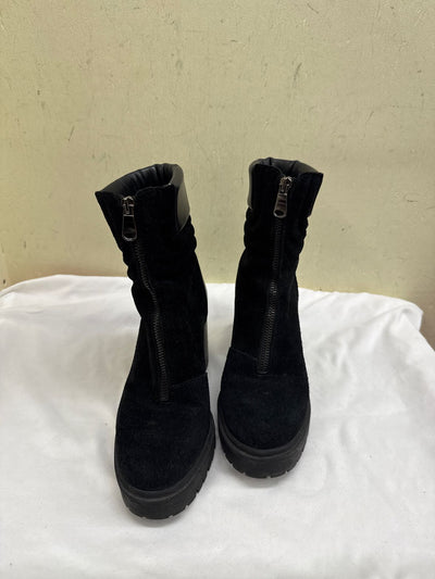 Emanuel Castro Women's Size 37 = 6-1/2 Black Boots Shoes