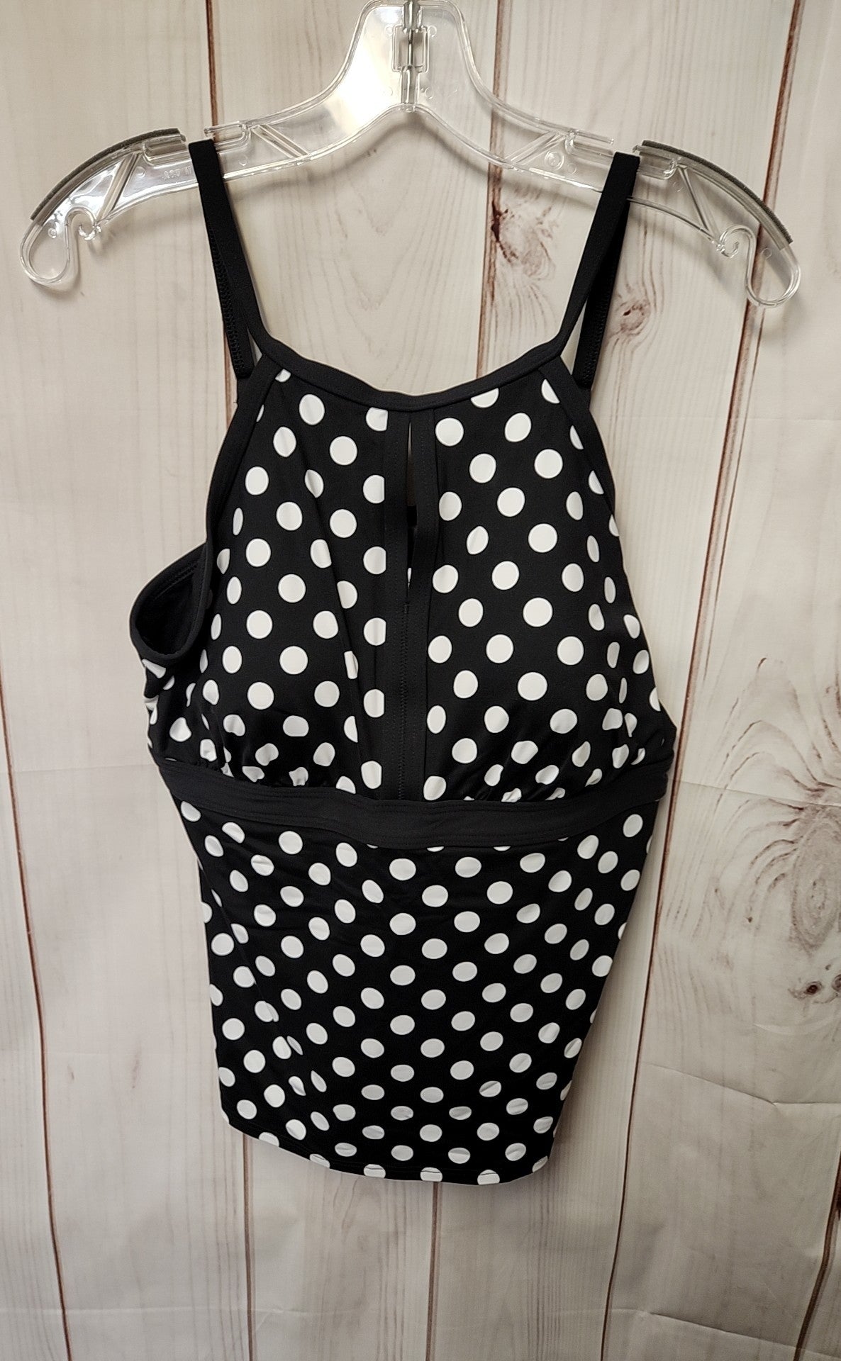 Lands End Women's Size 14 Black Swim Top