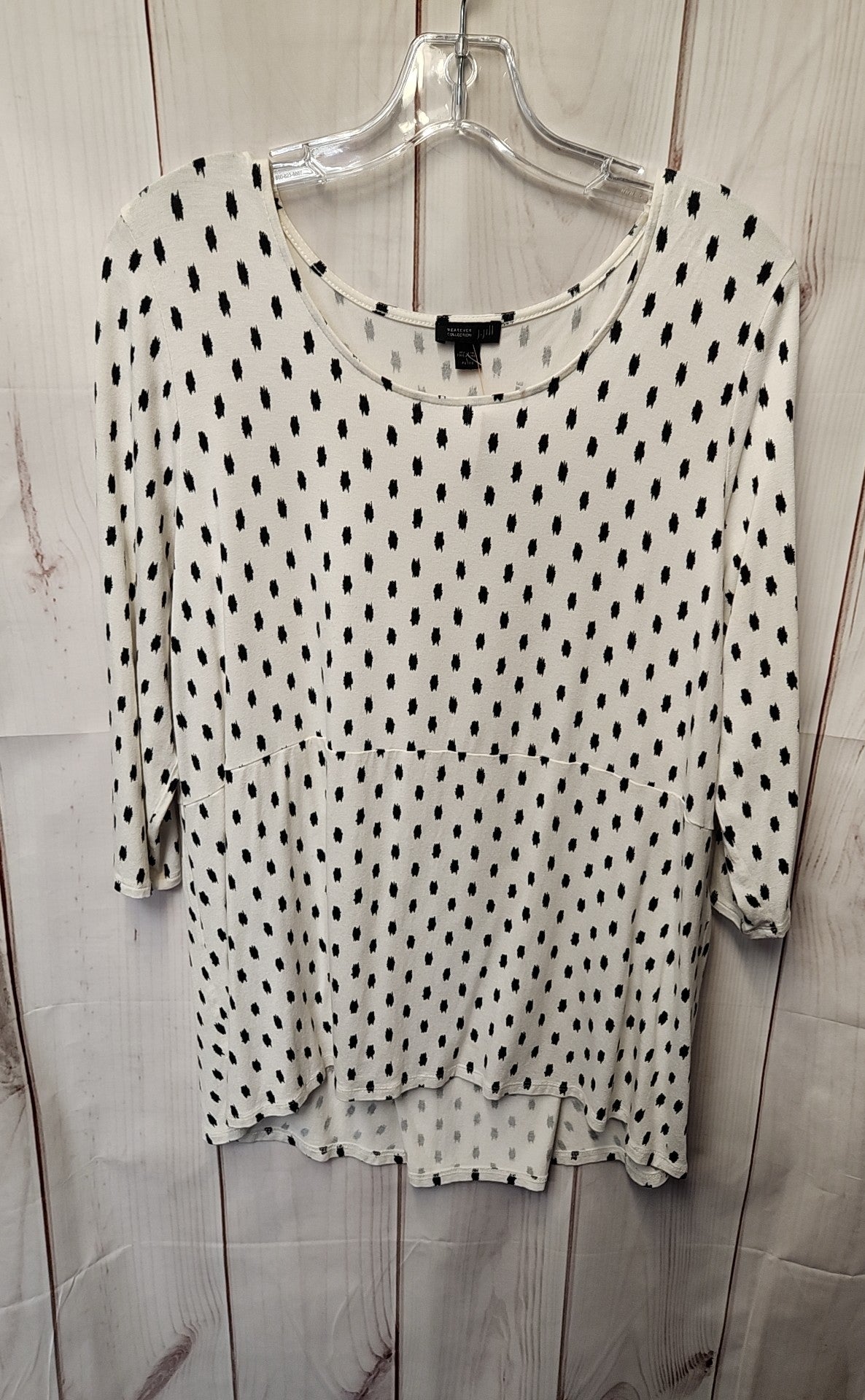 J Jill Wearever Collection Women's Size L Petite White 3/4 Sleeve Top