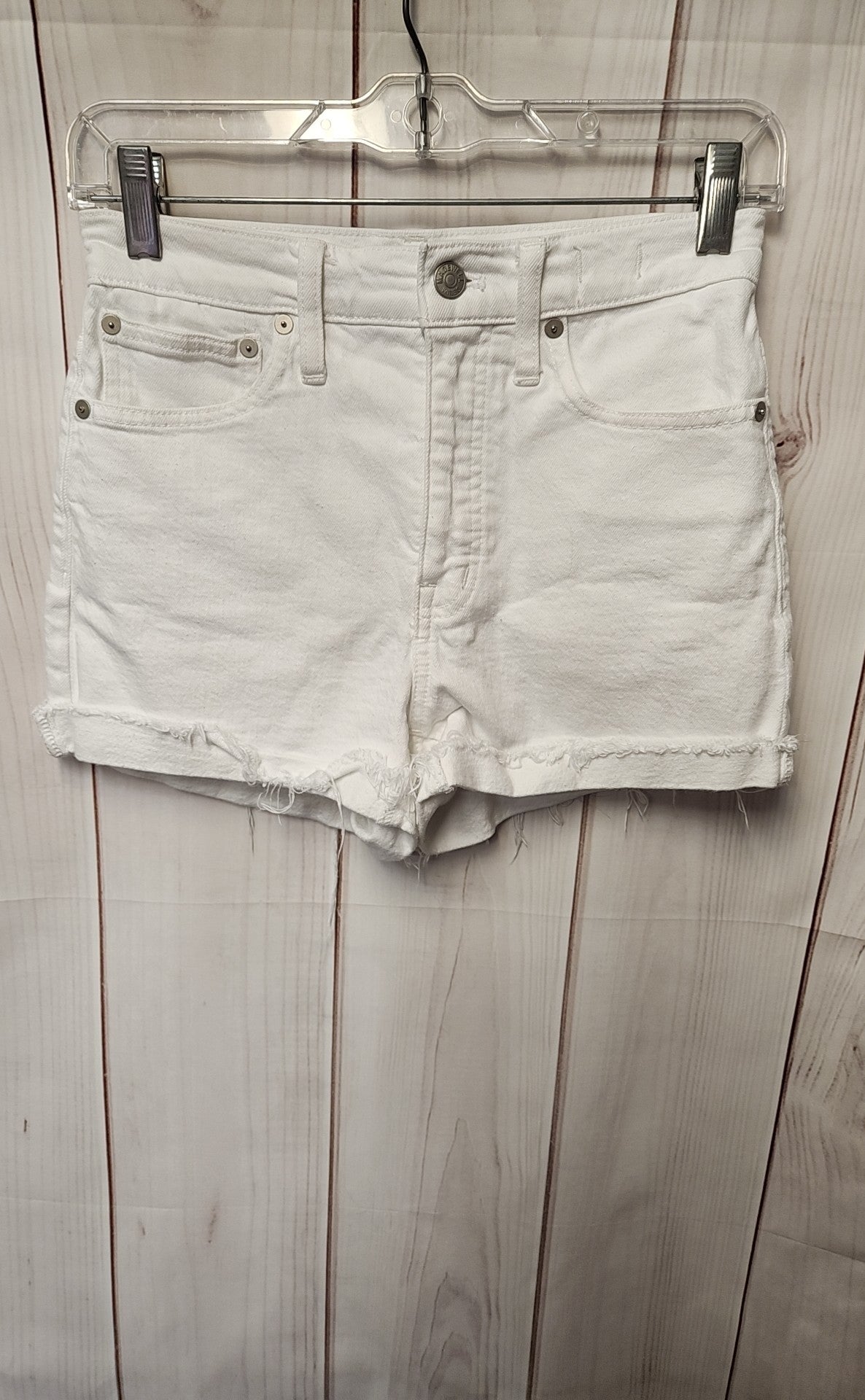 Madewell Women's Size 24 White High Rise Denim Shorts