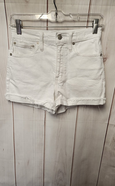 Madewell Women's Size 24 White High Rise Denim Shorts