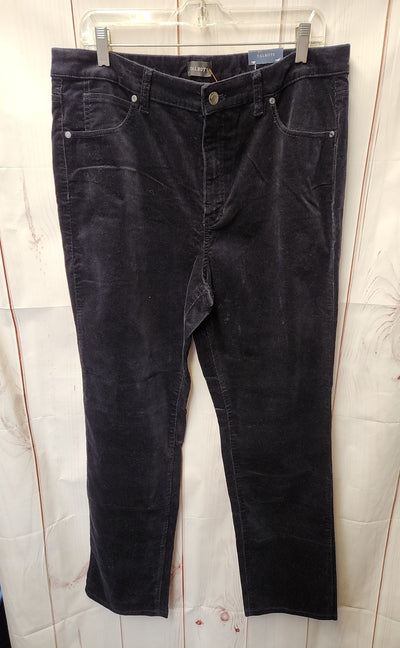 NWT Talbots Women's Size 14 Navy Corduroy Straight Leg Pants