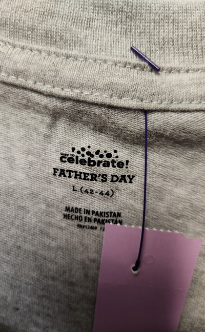 Celebrate Men's Size L Gray Shirt Father's Day