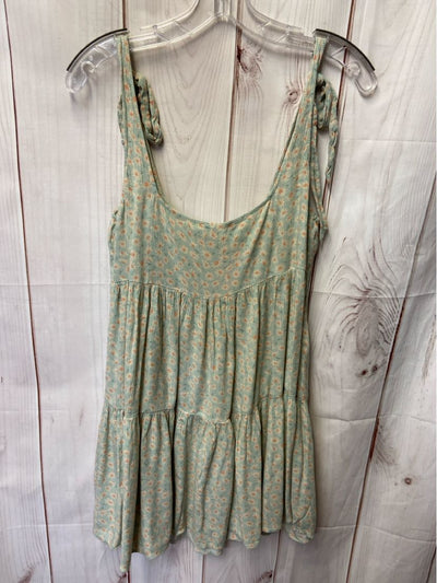 American Eagle Women's Size S Green Floral Dress