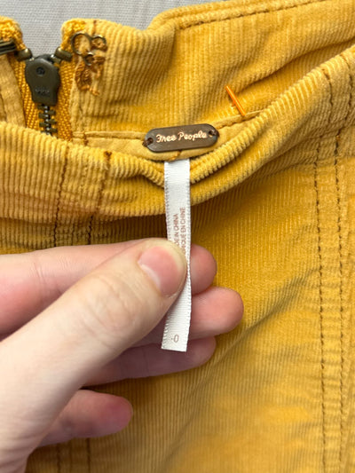 Free People Women's Size 0 Yellow Skirt