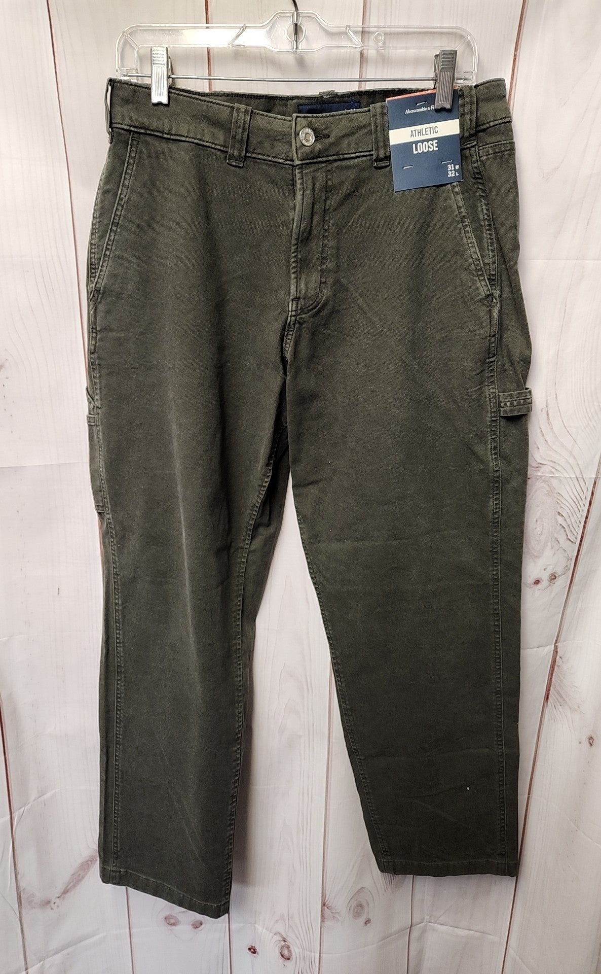 NWT Abercrombie & Fitch Men's Size 31x32 Green Pants Athletic Loose