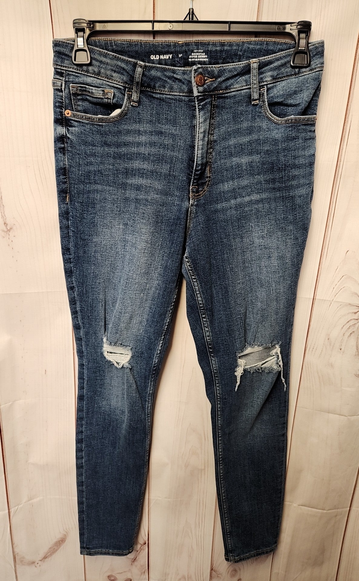 Old Navy Women's Size 30 (9-10) Blue Jeans High Rise Rockstar Super Skinny
