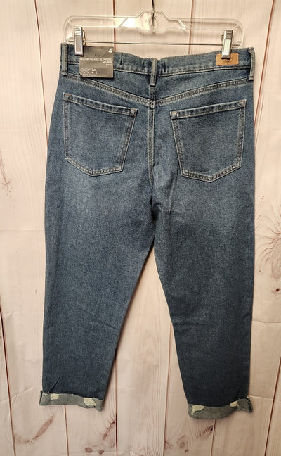 NWT Sofia Women's Size 27 (3-4) Blue Jeans Beatrix Relaxed Boyfriend