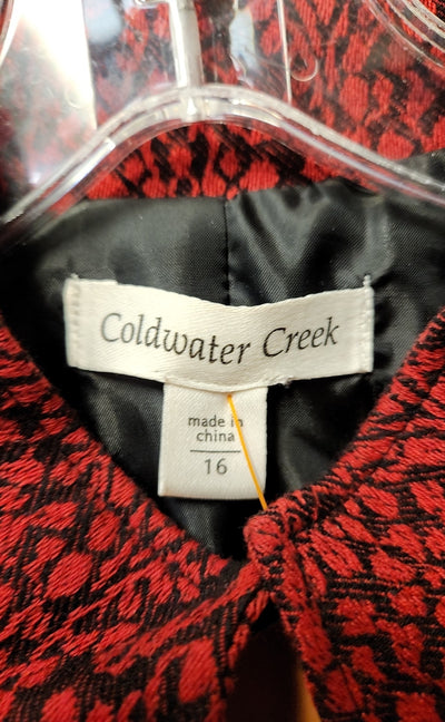 Coldwater Creek Women's Size 16 Red & Black Jacket