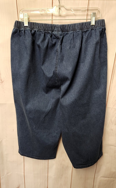 Catherines Women's Size 1X Blue Capris