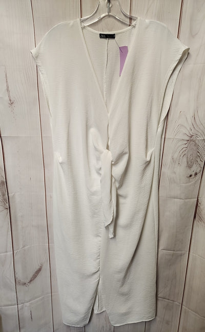 Zara Women's Size L White Dress