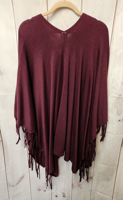 Chico's Women's Size One Size Maroon Poncho