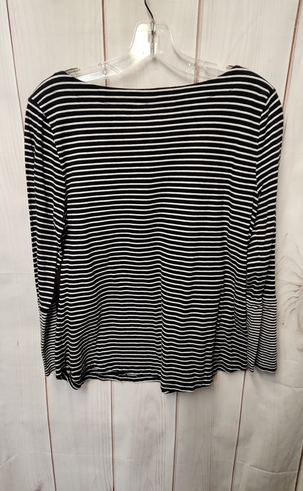 Loft Women's Size L Black & White 3/4 Sleeve Top