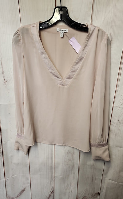 Express Women's Size S Pale Pink Long Sleeve Top