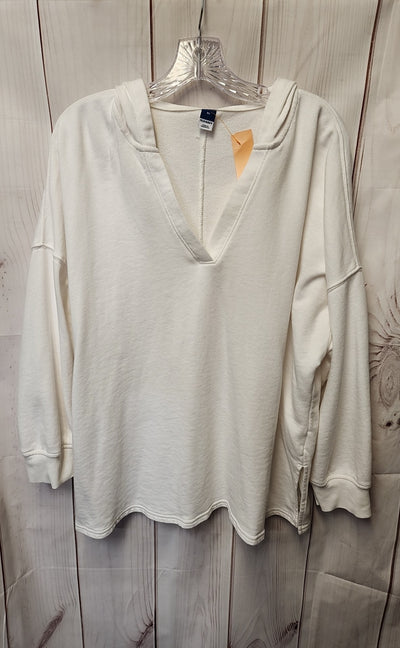 Old Navy Women's Size XL White Sweatshirt