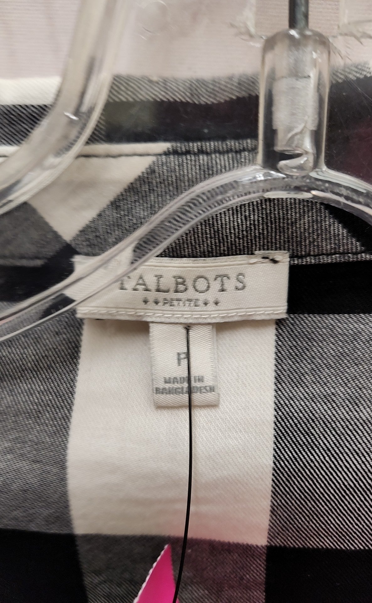 Talbots Women's Size Petite Black Long Sleeve Top