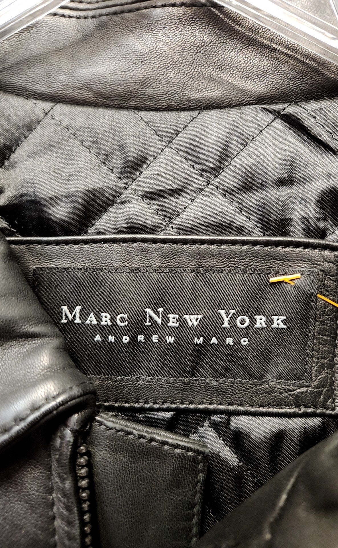 Marc New York Men's Size XL Black Leather Jacket