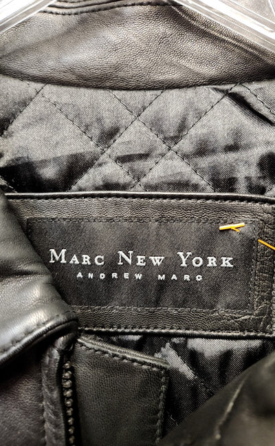 Marc New York Men's Size XL Black Leather Jacket