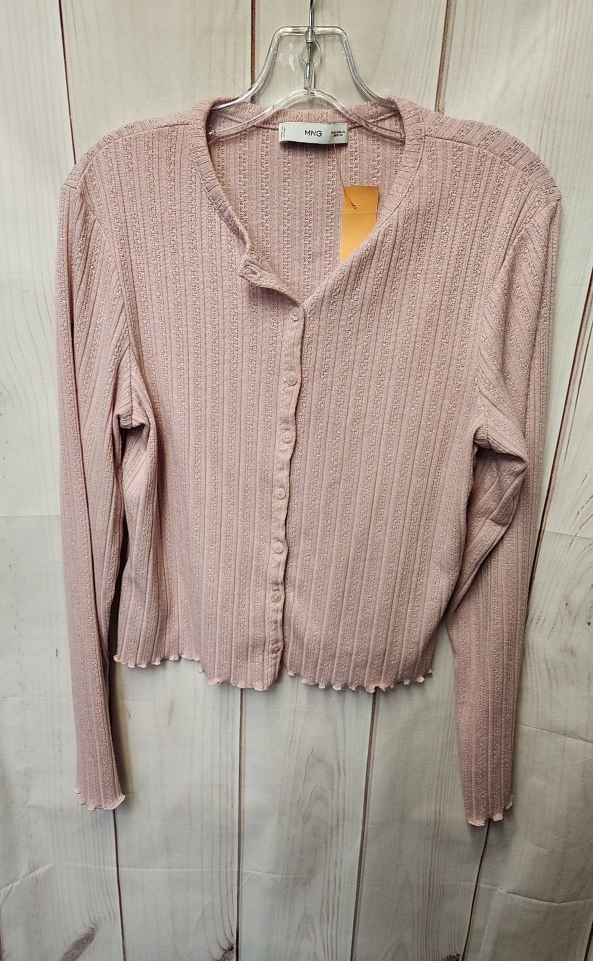 Mng Women's Size XL Pink Cardigan