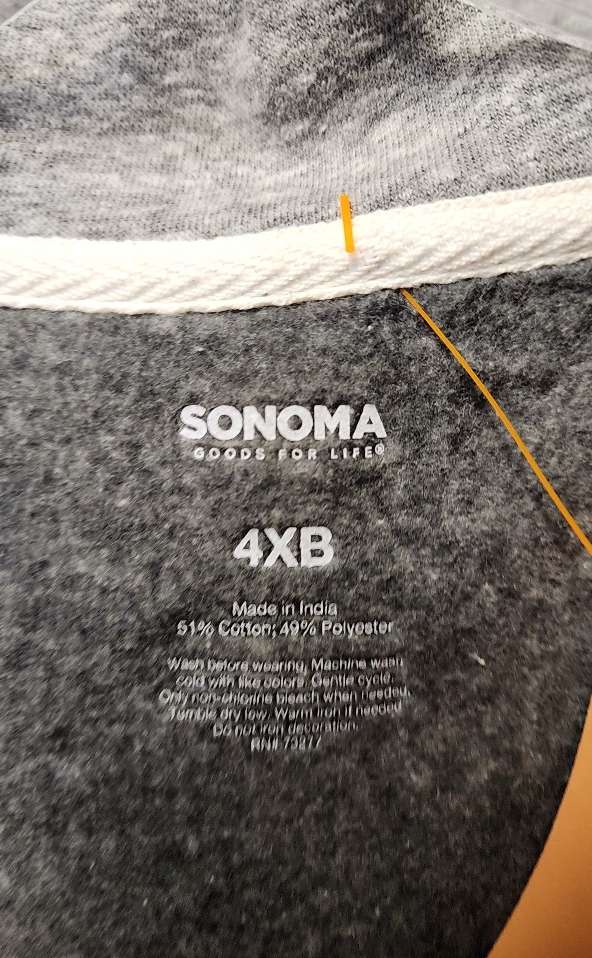 Sonoma Men's Size 4X Gray Sweatshirt