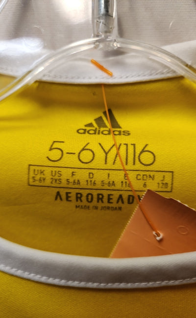 Adidas Girl's Size 5/6 Yellow Shirt