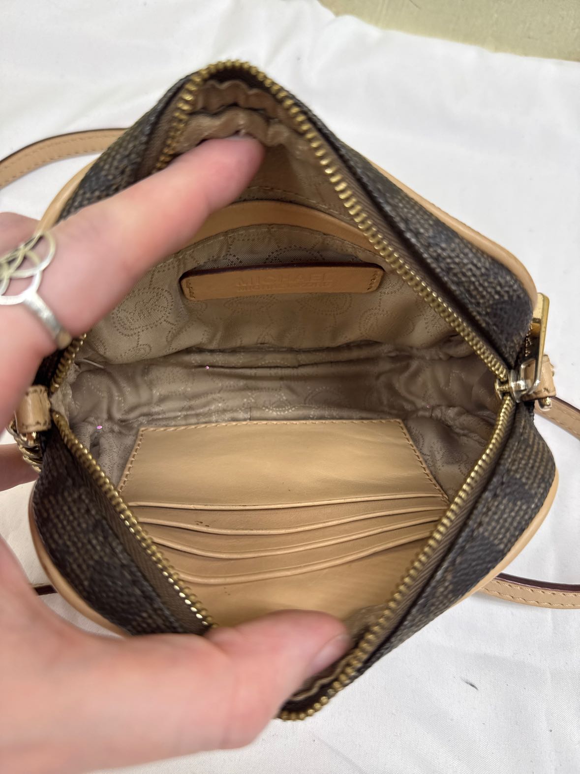 Michael Kors Brown Mini Crossbody Purse Bag