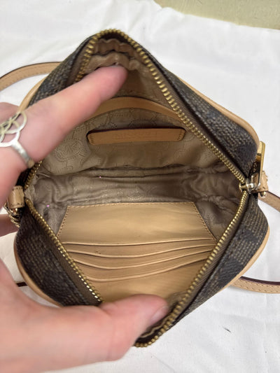 Michael Kors Brown Mini Crossbody Purse Bag