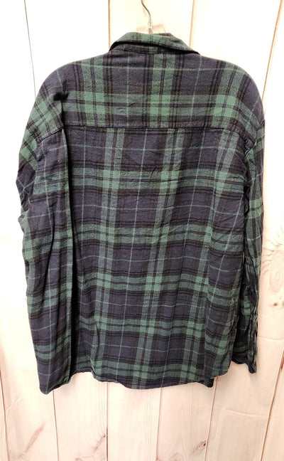Old Navy Women's Size XL Navy & Green Long Sleeve Top