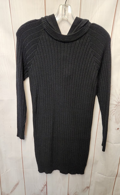 Saturday Sunday Women's Size XS Black Hooded Knit Dress
