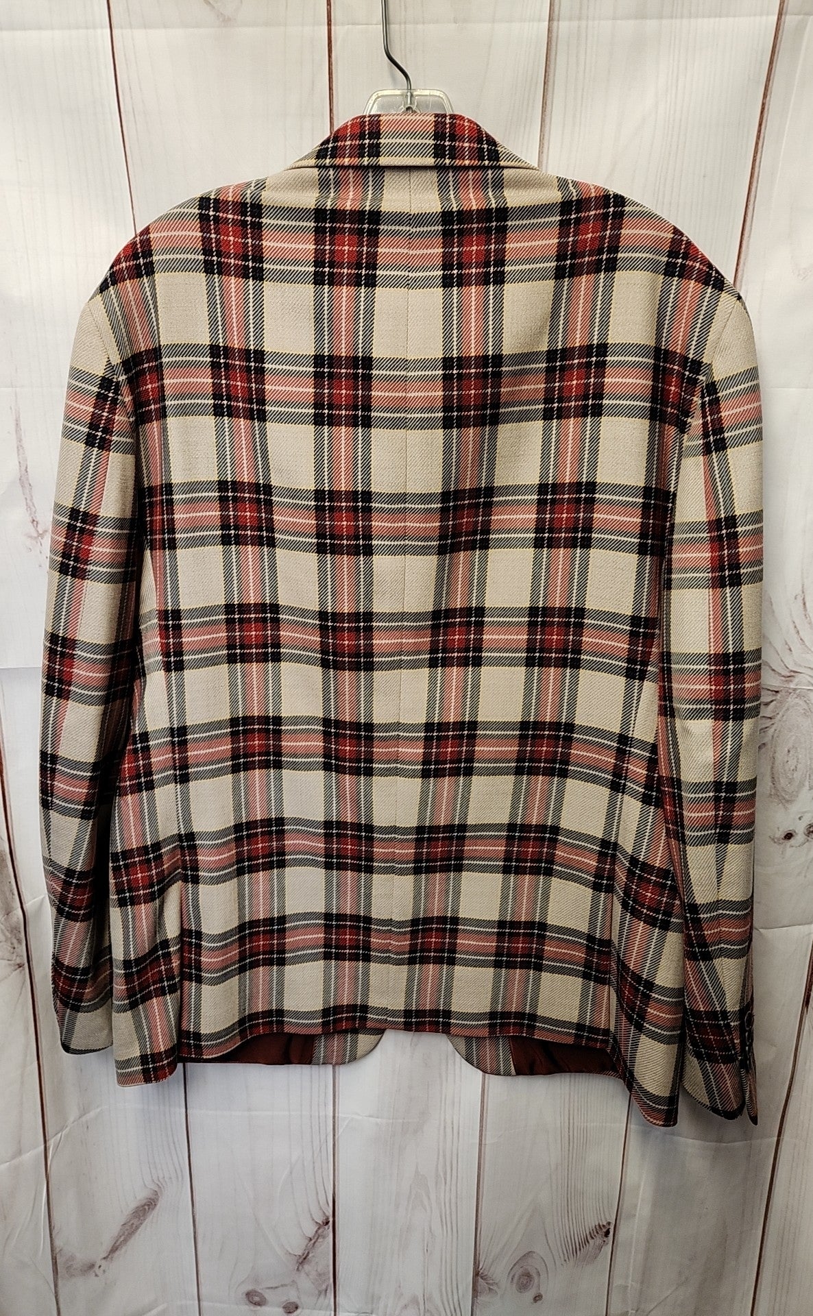 Tallia Men's Size 44 Beige & Red Sport Coat