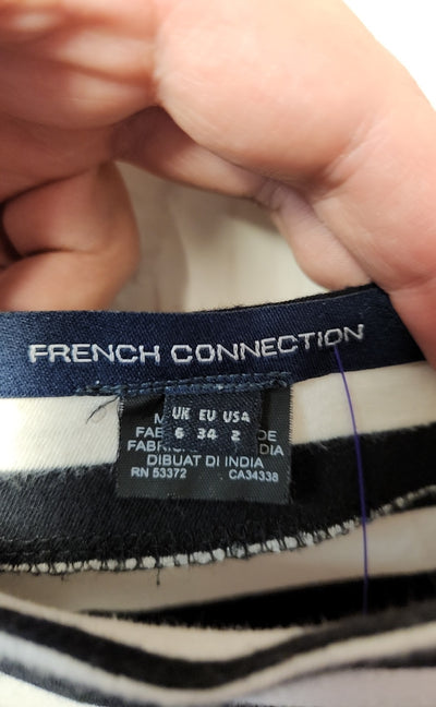 French Connection Women's Size 2 Black & White Dress