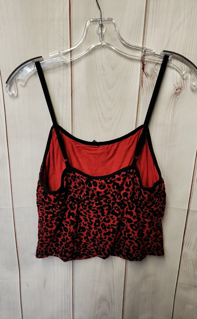 Social Collision Women's Size L Red & Black Sleeveless Top