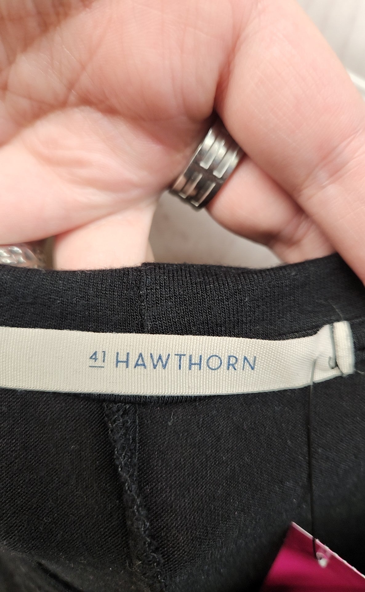 41 Hawthorn Women's Size M Black 3/4 Sleeve Top