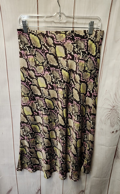Leith Women's Size XS Beige Animal Print Skirt