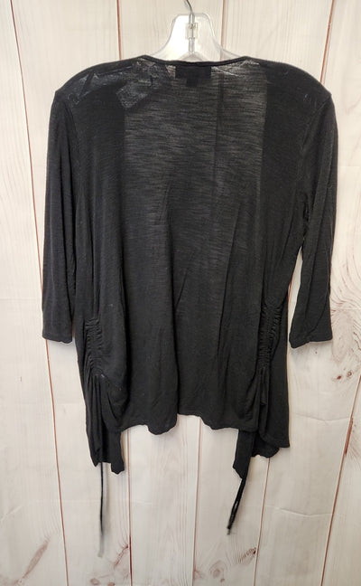 AB studio Women's Size M Black Cardigan