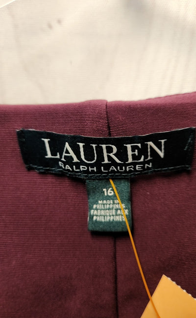 NWT Lauren by Ralph Lauren Women's Size 16 Purple Dress