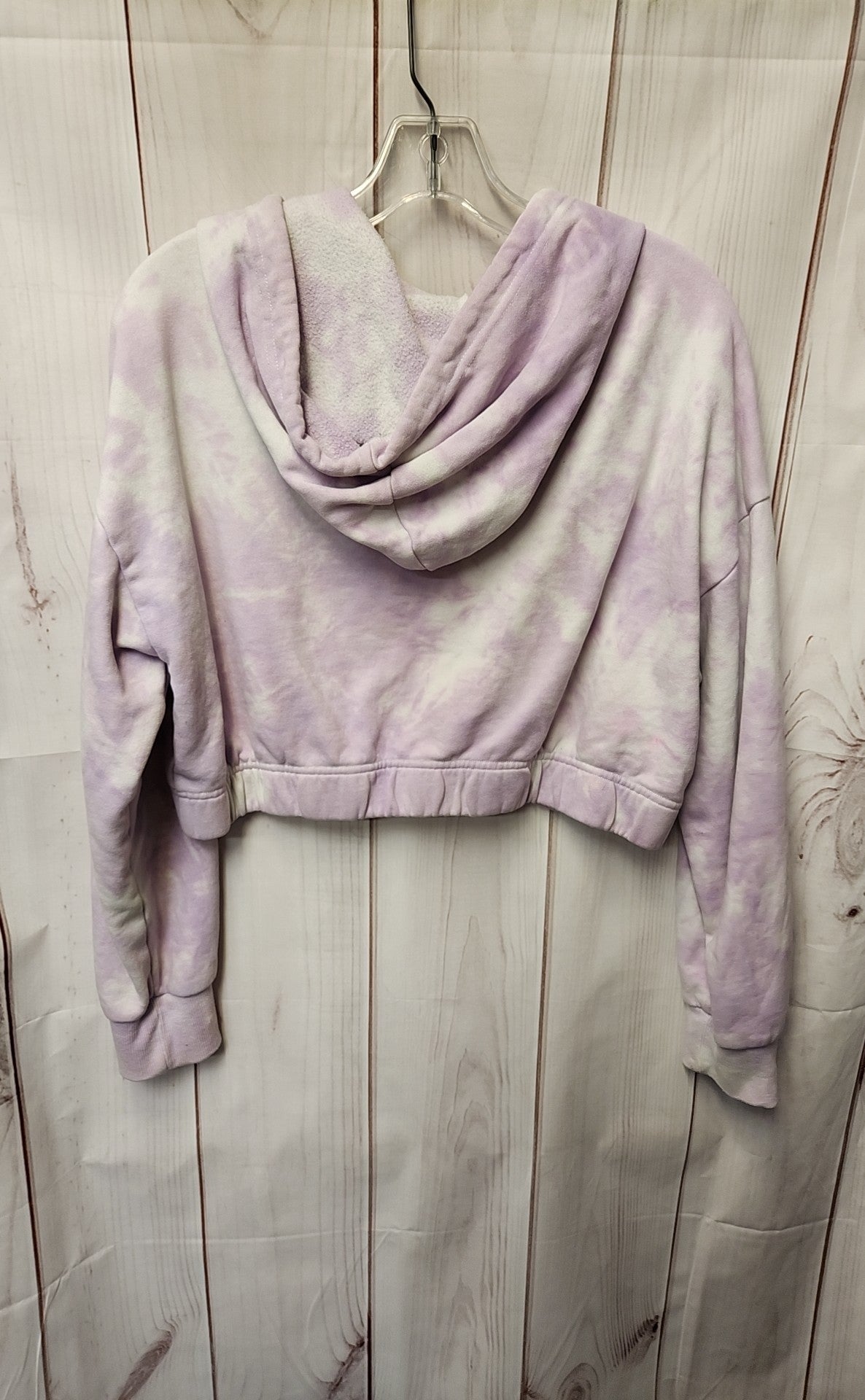 Pacsun Women's Size S White & Purple Hooded Sweatshirt
