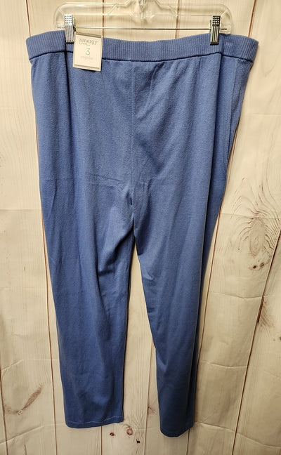 NWT Zenergy - Chico's Women's Size 3 = US XL Blue Sweatpants