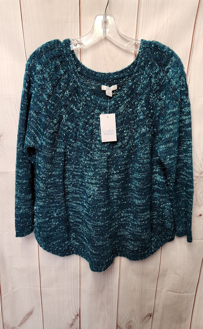 NWT Croft & Barrow Women's Size XXL Petite Teal Sweater