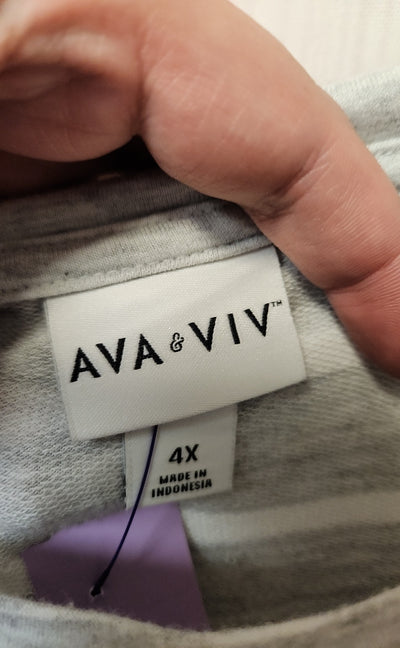 Ava & Viv Women's Size 4X Gray Dress