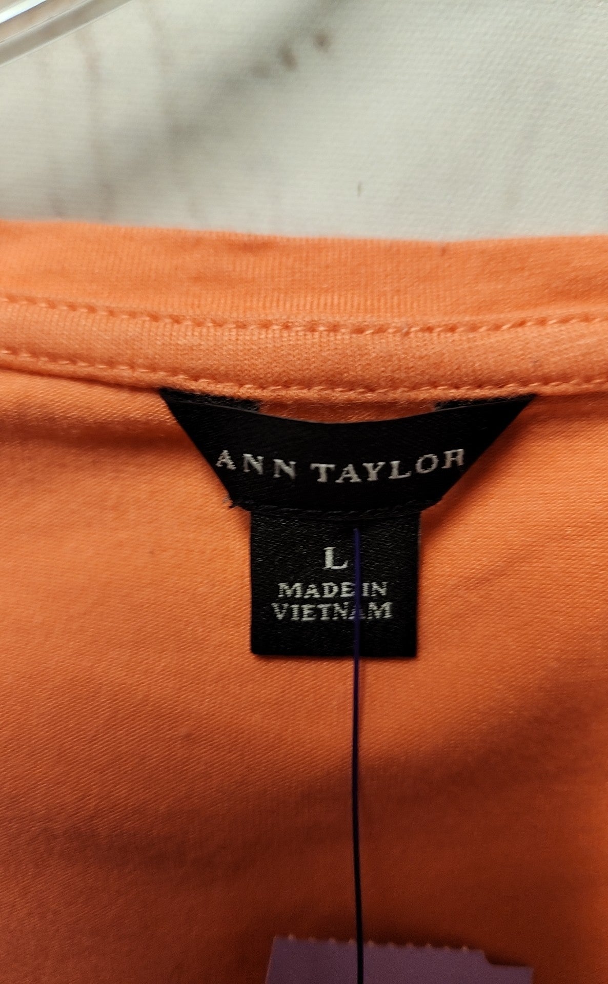 Ann Taylor Women's Size L Peach Short Sleeve Top