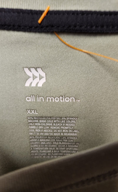 All in Motion Men's Size XXL Green Shirt