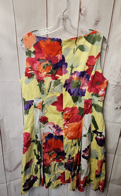 Lauren by Ralph Lauren Women's Size 16 Yellow Floral Dress