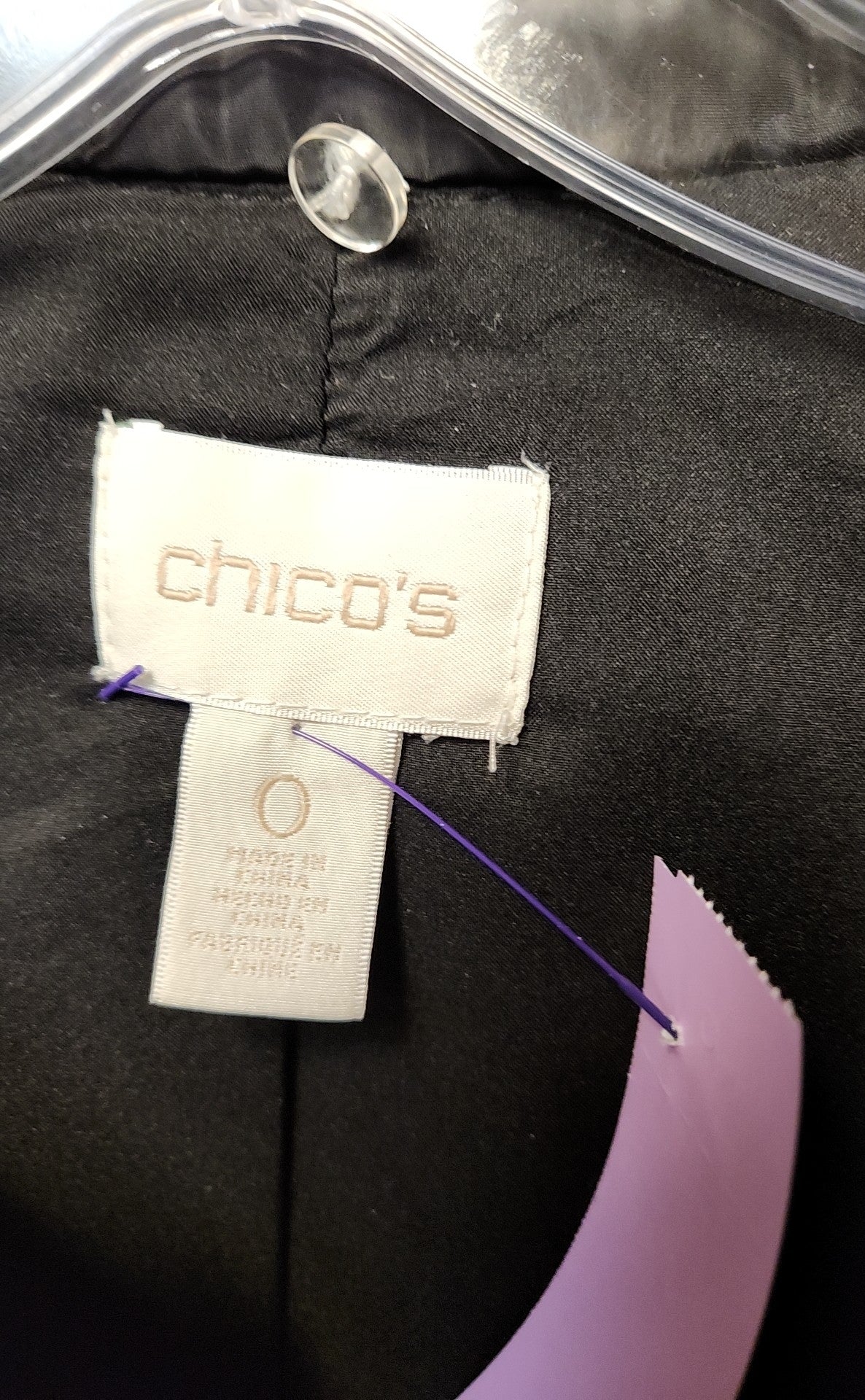 Chico's Women's Size 0 = US S Black Vest with Removable Faux Fur Collar