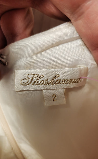 Shoshanna Women's Size 2 White & Gold Dress