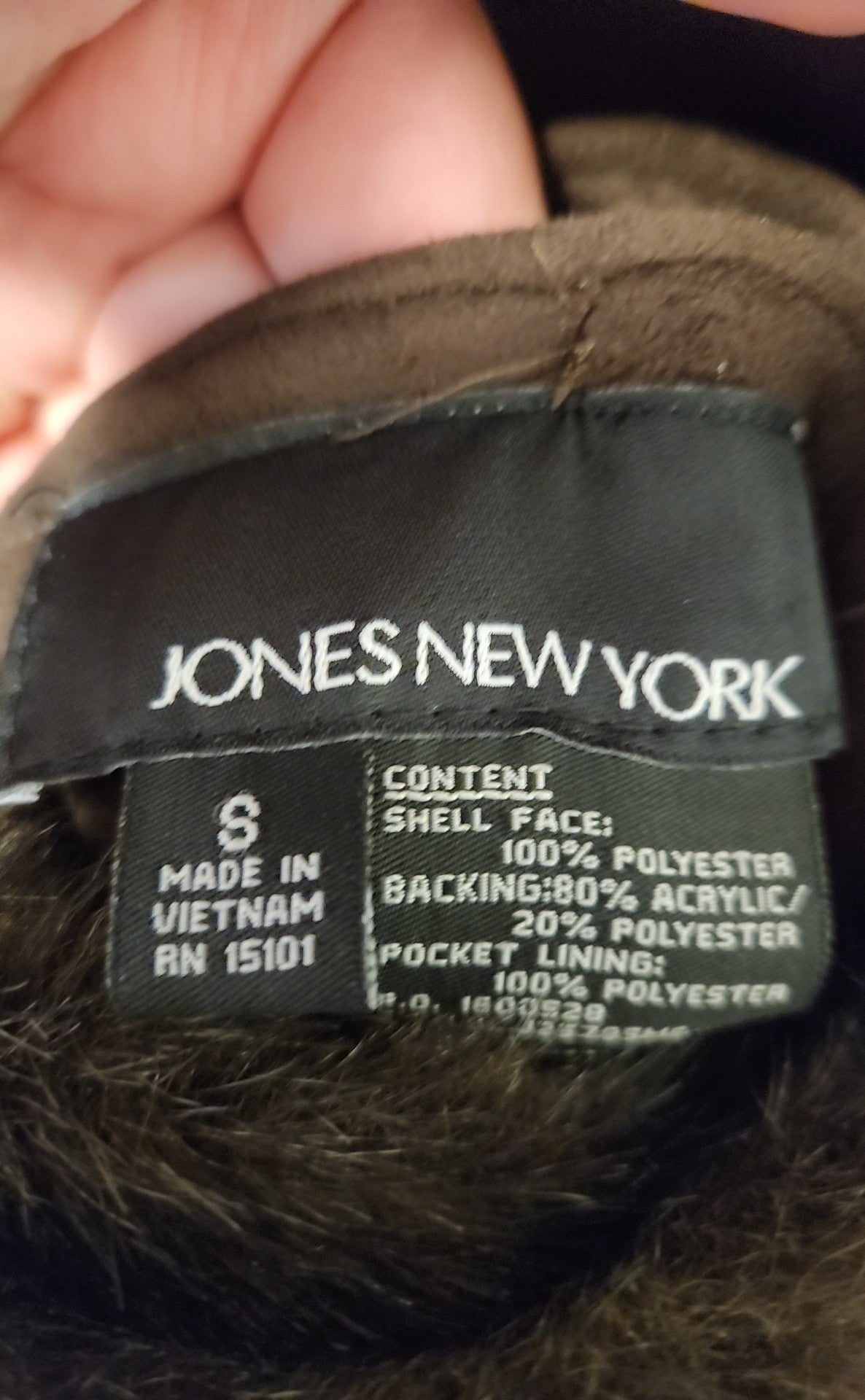 Jones New York Women's Size S Brown Coat